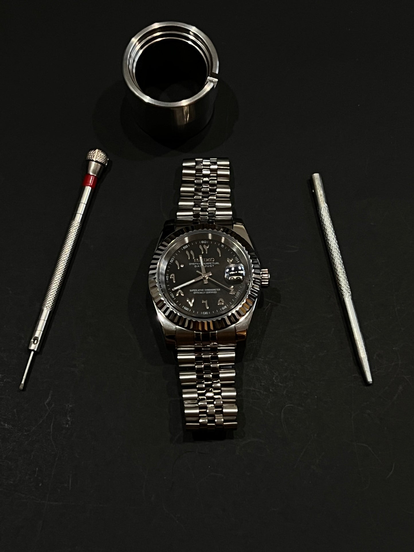 CUSTOM WATCH MOD ARABIC FACE DATEJUST NH35 AUTOMATIC