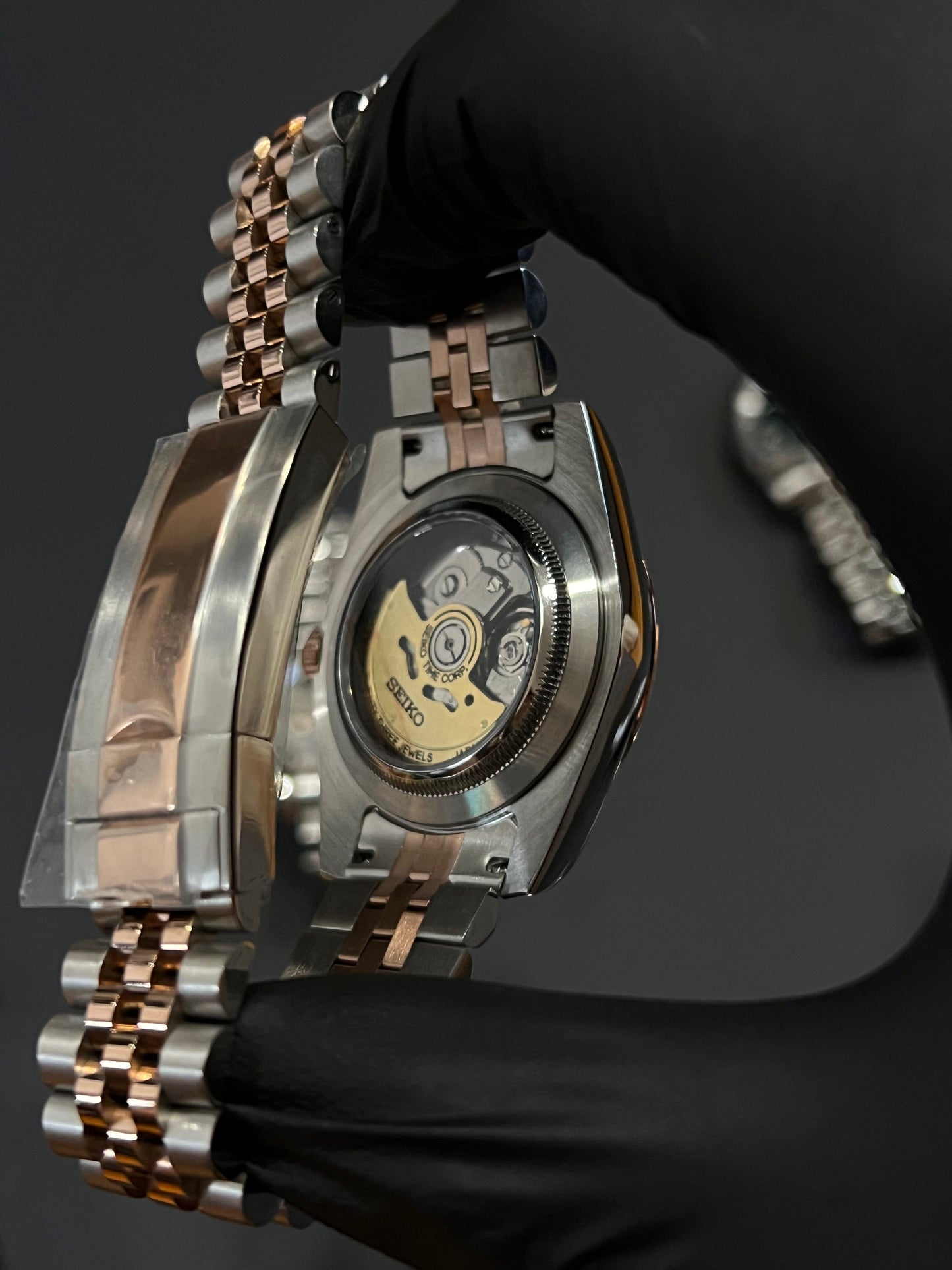 CUSTOM WATCH MOD TWO TONE FACE DATEJUST NH35 AUTOMATIC