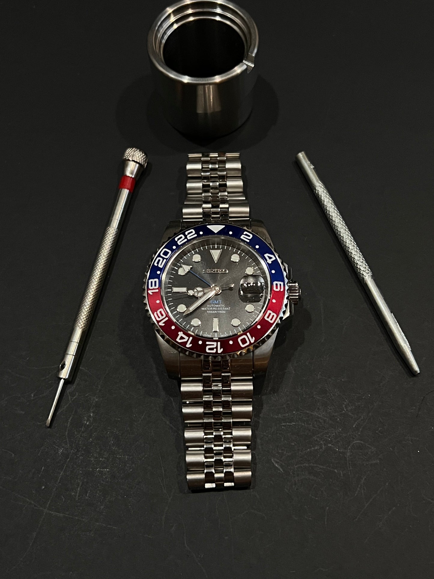 CUSTOM WATCH MOD PEPSI GMT NH34 AUTOMATIC