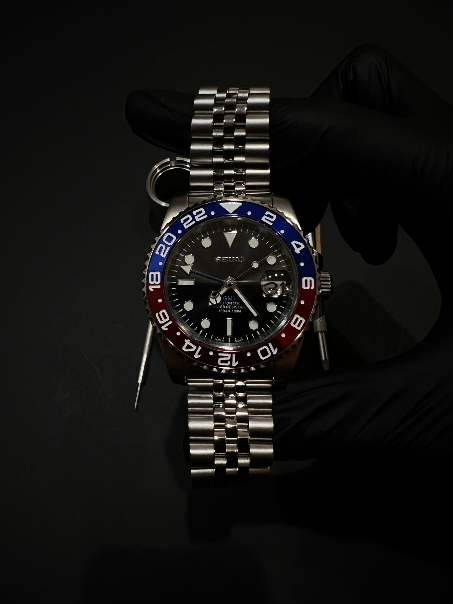 CUSTOM WATCH MOD PEPSI GMT NH34 AUTOMATIC