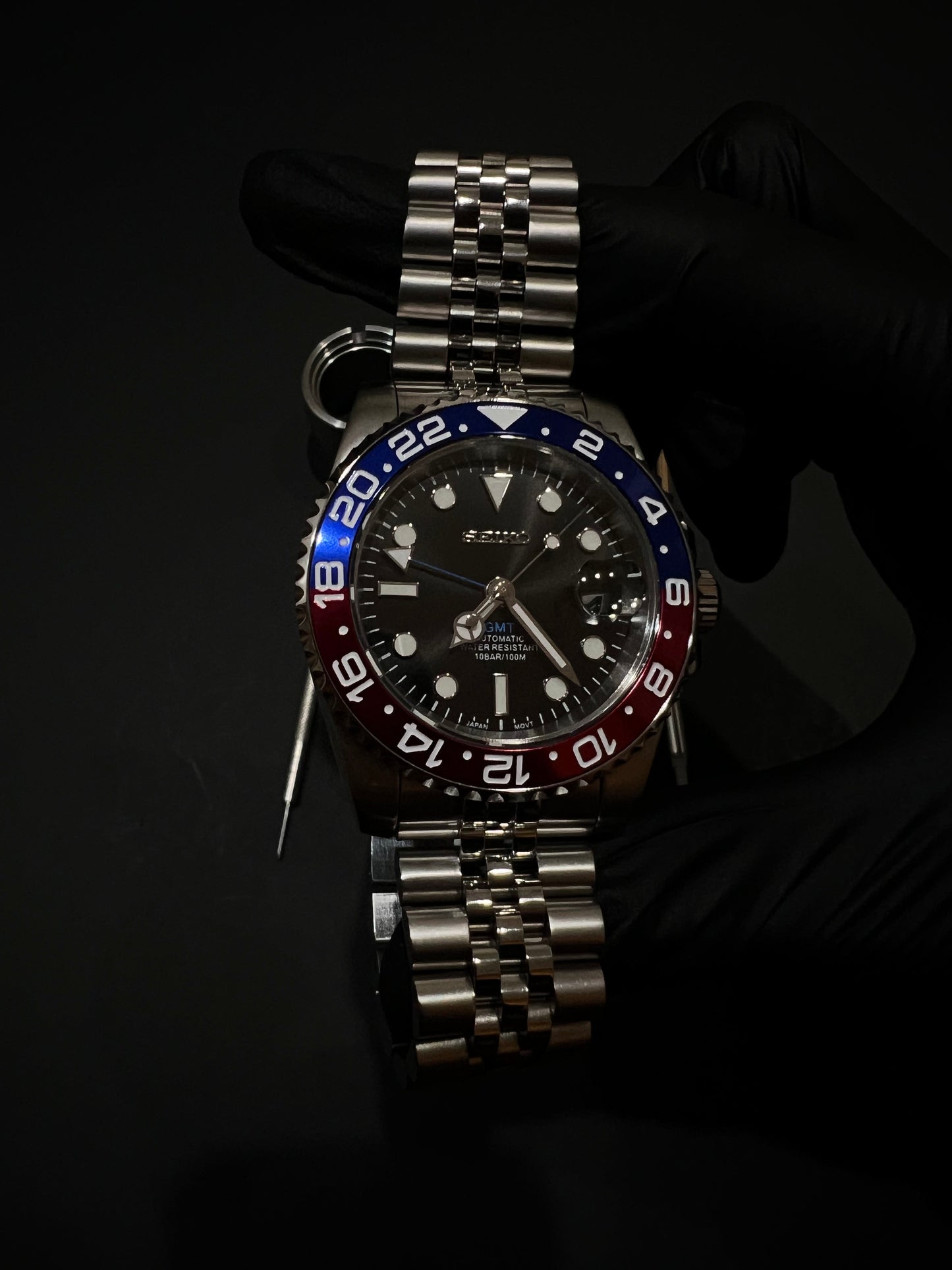 CUSTOM WATCH MOD PEPSI GMT NH34 AUTOMATIC