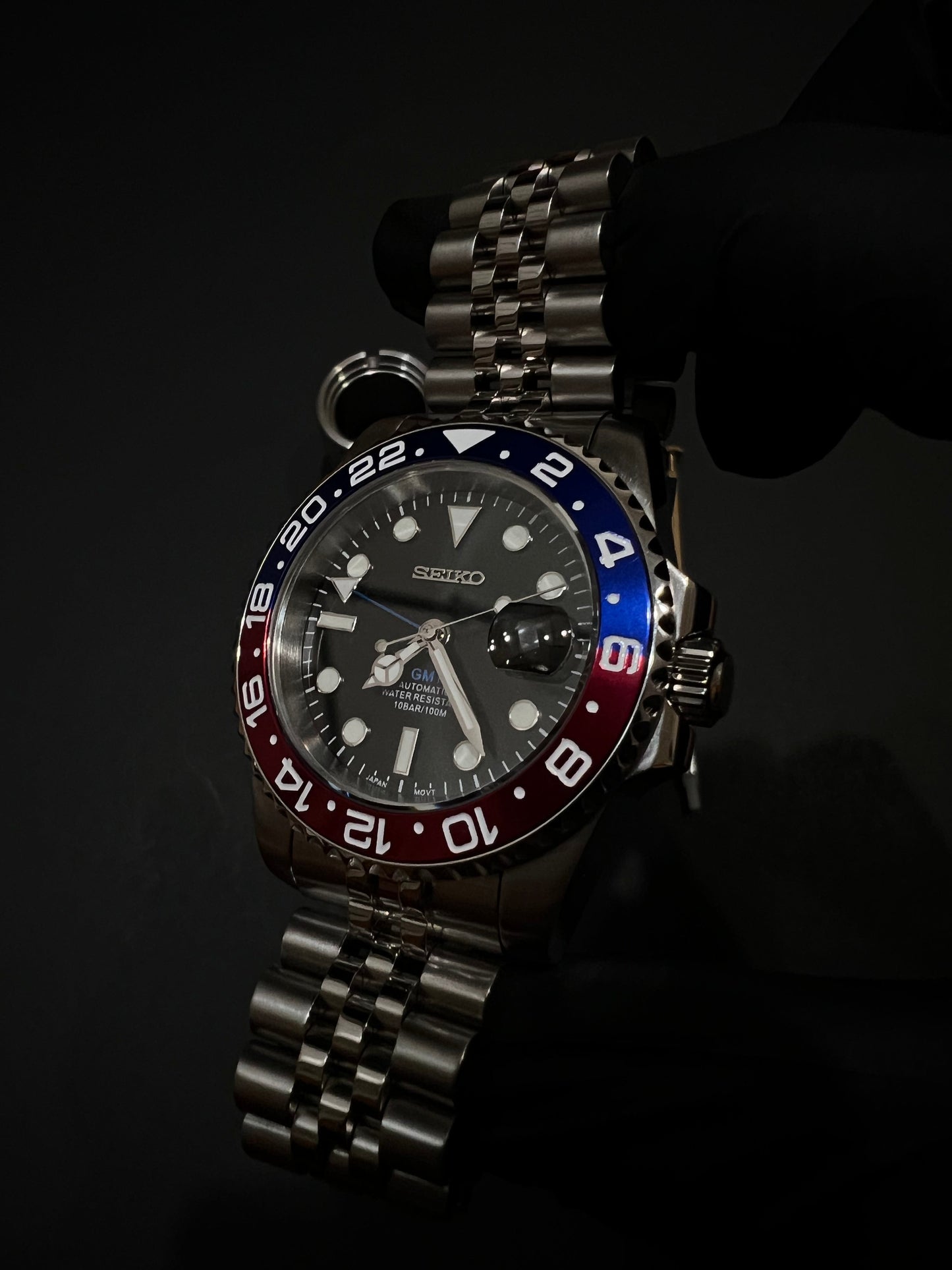 CUSTOM WATCH MOD PEPSI GMT NH34 AUTOMATIC