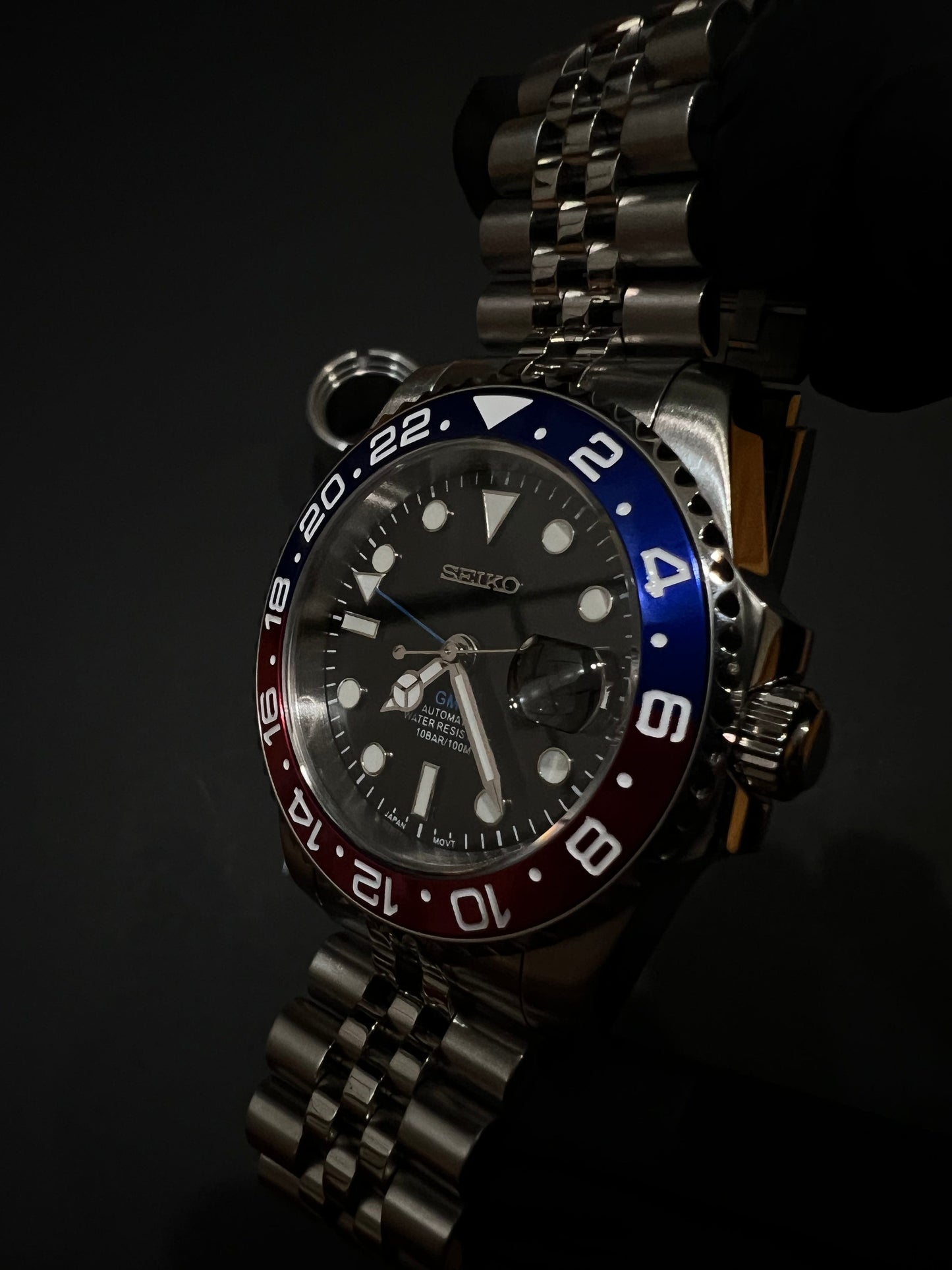 CUSTOM WATCH MOD PEPSI GMT NH34 AUTOMATIC