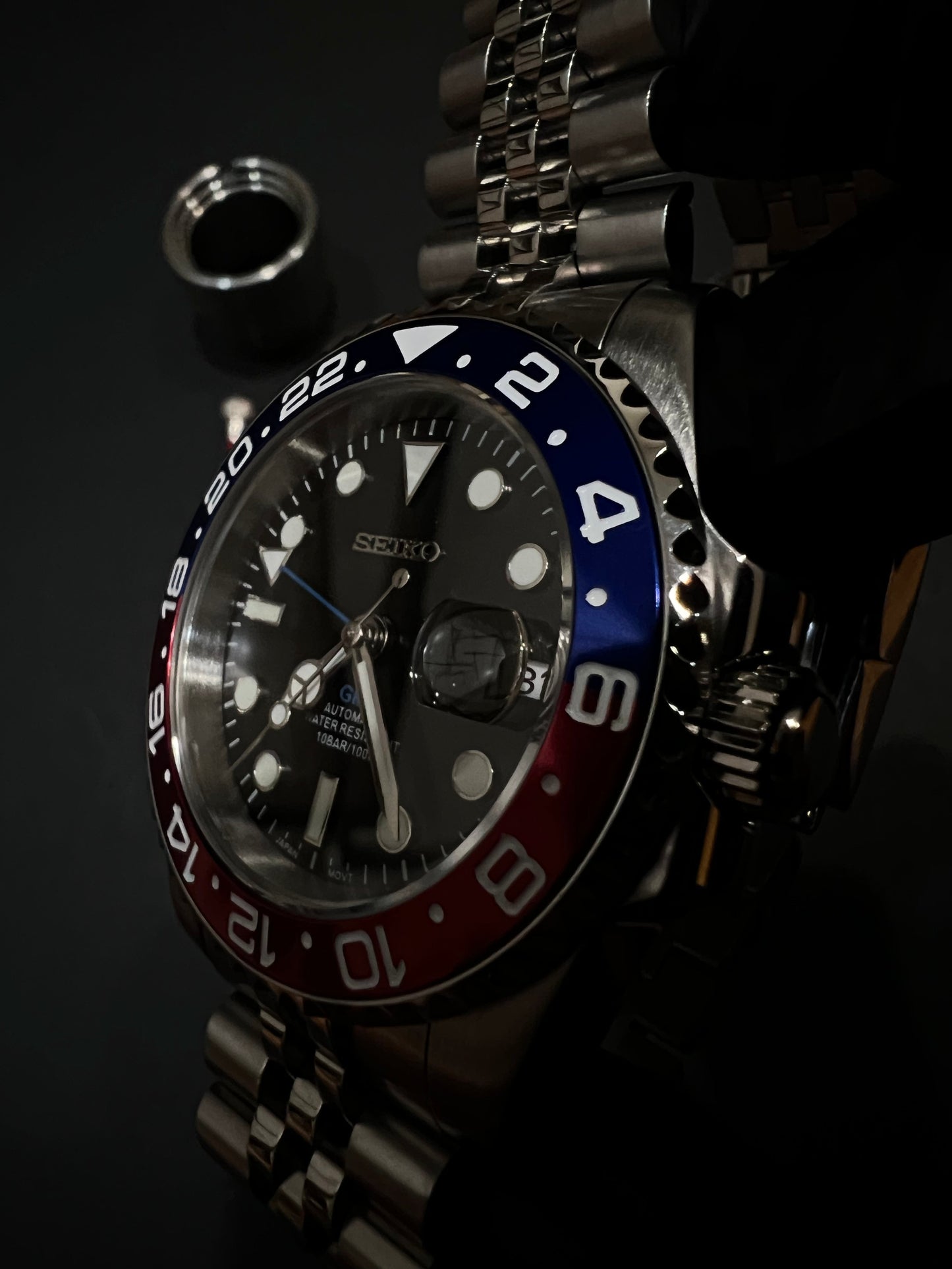 CUSTOM WATCH MOD PEPSI GMT NH34 AUTOMATIC