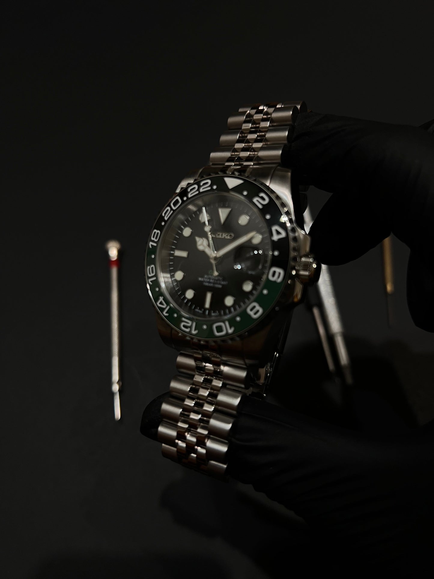 CUSTOM WATCH MOD STARBUCKS GMT NH34 AUTOMATIC