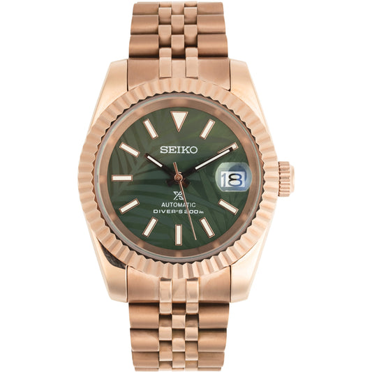 DATEJUST ROSÉ GOLD GREEN PALM